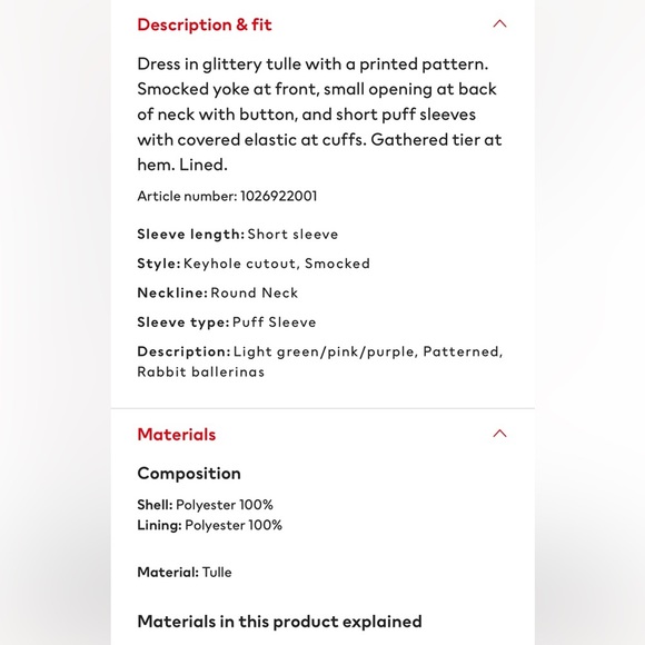 H&M Glittery Tulle Dress 3T Toddler Girls - Picture 7 of 7